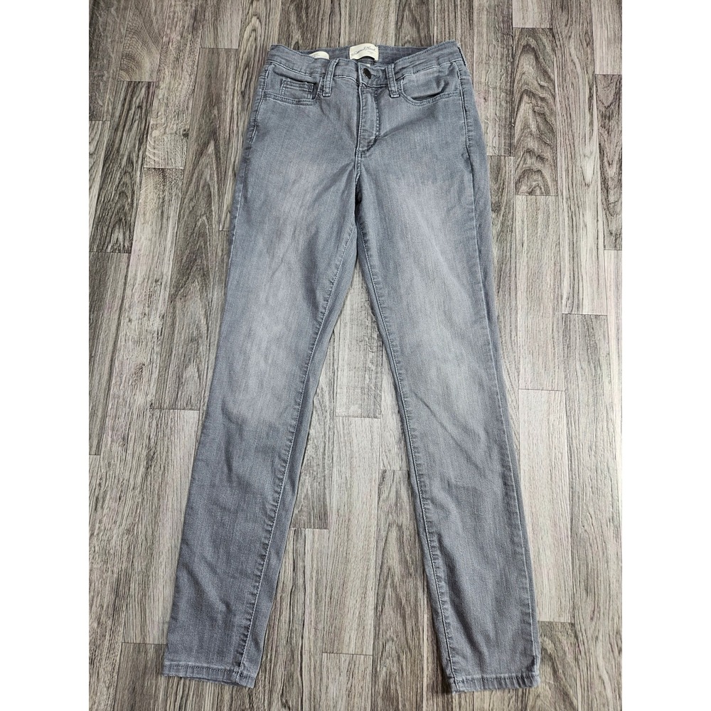Universal Thread High Rise Skinny Jeans Womens 0/25R Grey Stretch Denim